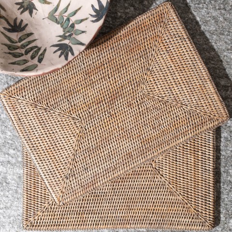 Calamus Raw - 2 Rattan Rectangular Placemats