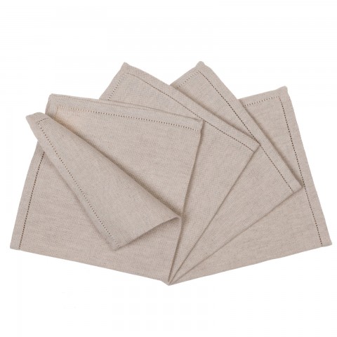 Tovaglioli - 4 Solid Linen and Cotton Napkins