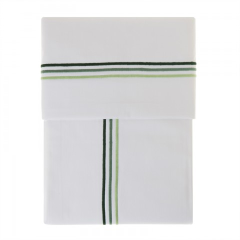 Tre righe - Embroidered Satin Sheet Set