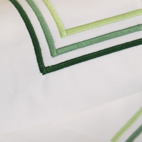Tre righe - Embroidered Satin Sheet Set